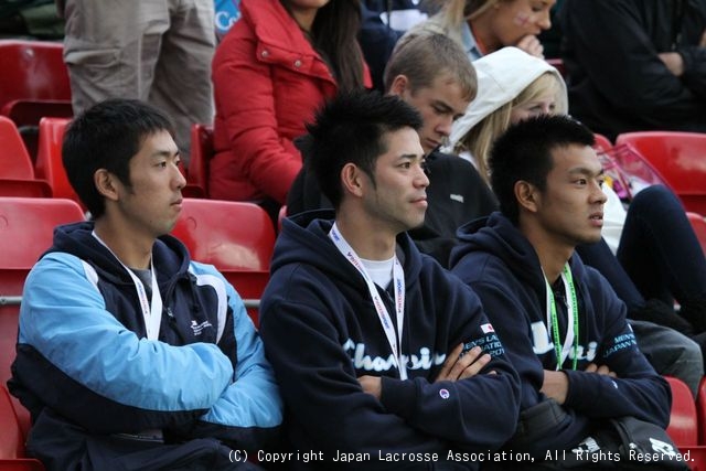 日本代表選手も観戦